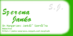 szerena janko business card